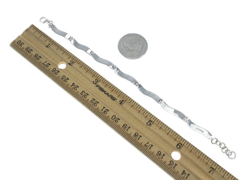 Sterling Silver Turquoise Inlay Link Bracelet SN20220